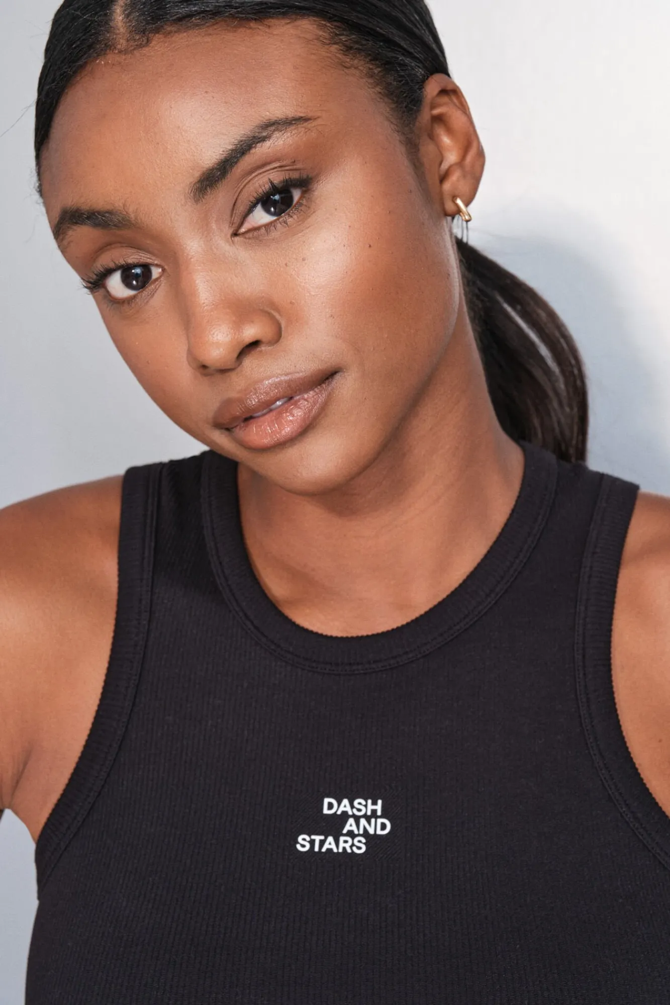 Mujer Dash and Stars Deporte|Camisetas>Camiseta halter algodón canalé