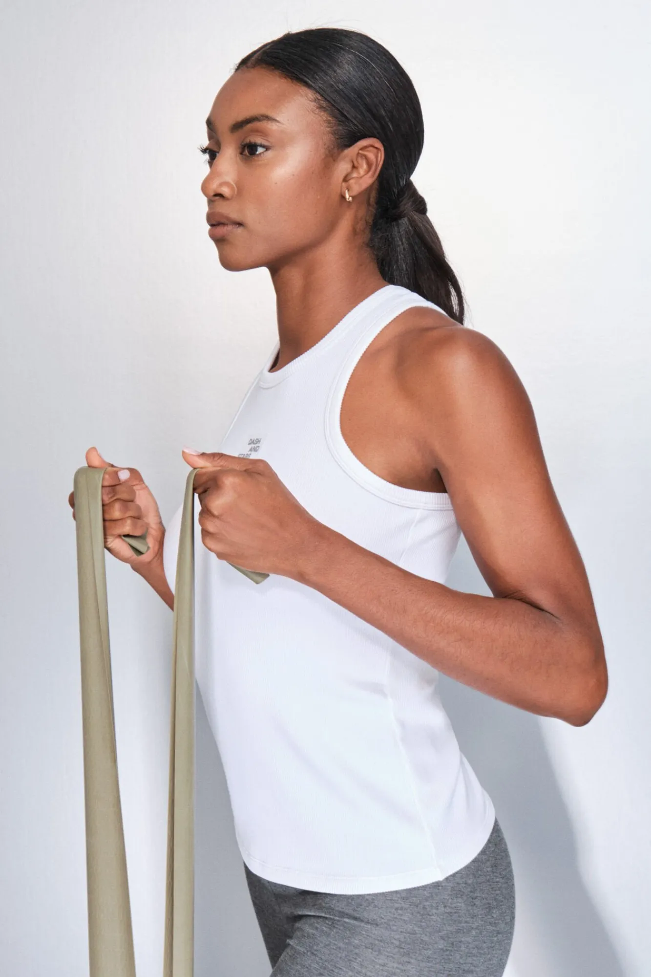 Mujer Dash and Stars Deporte|Camisetas>Camiseta halter algodón canalé