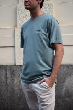 Hombre Cloking Camisetas>Camiseta Lavada Burdeos Fooders