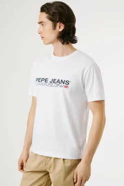 Hombre Pepe Jeans Camisetas>Camiseta Logo Estampado Fit Regular