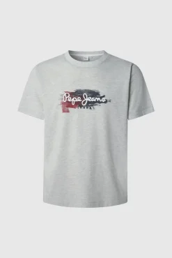 Hombre Pepe Jeans Camisetas>Camiseta Logo Estampado Fit Regular