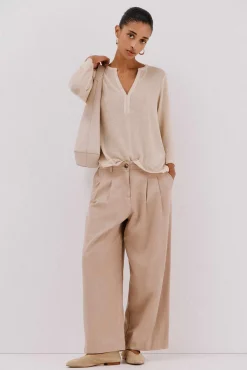 Mujer Cortefiel Camisetas>Camiseta lurex cuello mao