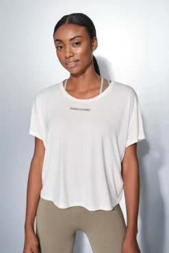 Mujer Dash and Stars Deporte|Camisetas>Camiseta manga corta boxy blanco