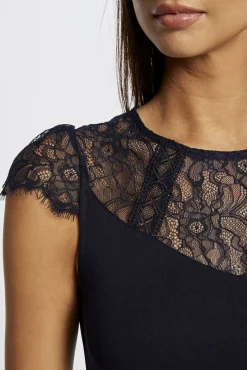 Mujer Morgan Camisetas>Camiseta manga corta con encaje