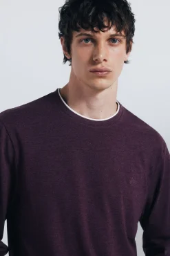 Hombre Springfield Camisetas>Camiseta manga larga doble melange