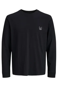 Hombre Jack & Jones Camisetas>Camiseta manga larga estampado perro
