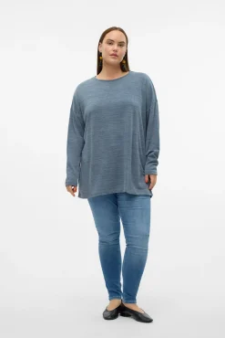 Mujer Vero Moda Curve Camisetas>Camiseta manga larga talla grande