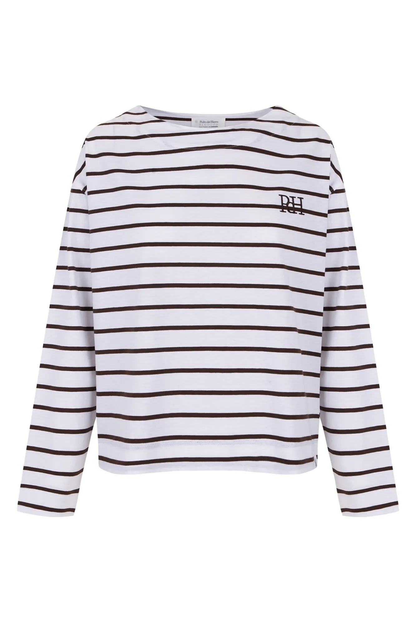 Mujer Pedro del Hierro Camisetas>Camiseta marinera de algodón español