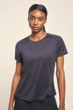 Mujer Dash and Stars Deporte|Camisetas>Camiseta negra ultraligera