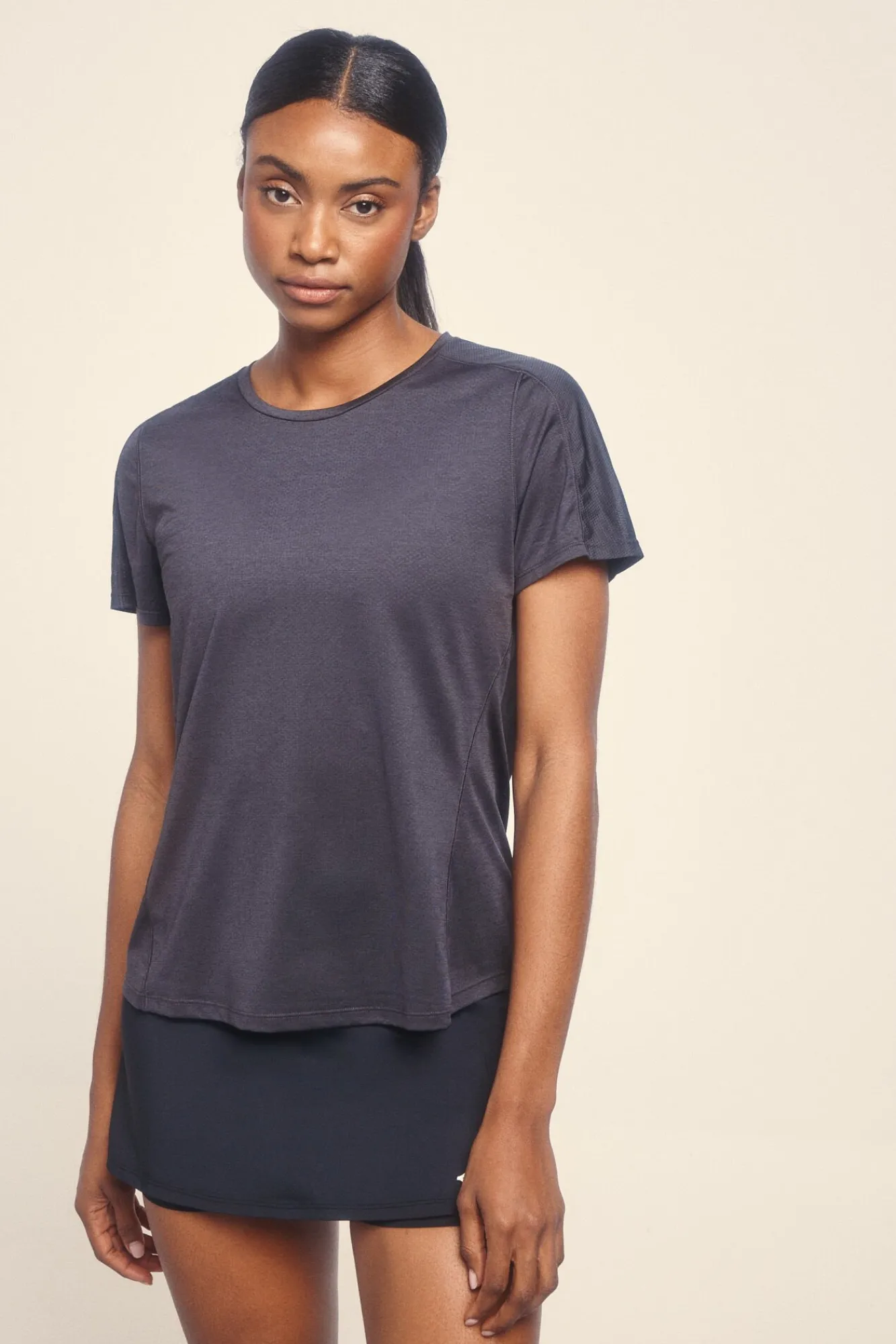 Mujer Dash and Stars Deporte|Camisetas>Camiseta negra ultraligera