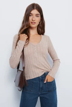 Mujer Springfield Camisetas>Camiseta panadera punto cortado