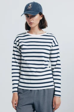 Mujer Springfield Camisetas>Camiseta rayas marineras