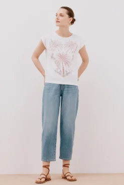 Mujer Cortefiel Camisetas>Camiseta sin mangas estampada