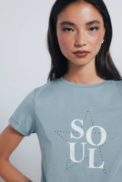 Mujer Springfield Camisetas>Camiseta "Soul"