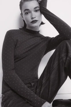 Mujer Springfield Camisetas>Camiseta strass