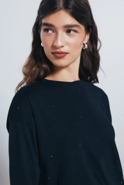 Mujer Springfield Camisetas>Camiseta tachas