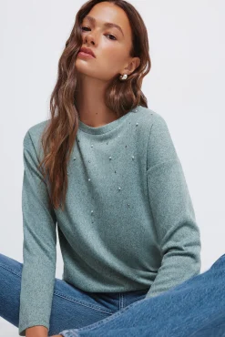 Mujer Springfield Camisetas>Camiseta tachas posicionadas