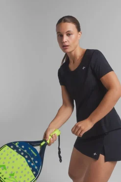 Mujer Dash and Stars Deporte|Camisetas>Camiseta transpirable negra