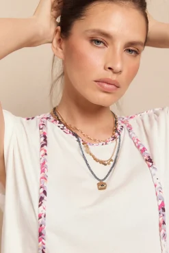 Mujer Slowlove Camisetas>Camiseta trenza fruncida