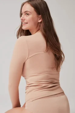 Mujer Gisela Camisetas>Camiseta térmica escote pico