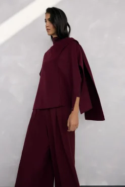 Mujer Pedro del Hierro Pañuelos Y Fulares>Capa de lana de doble faz traspasada