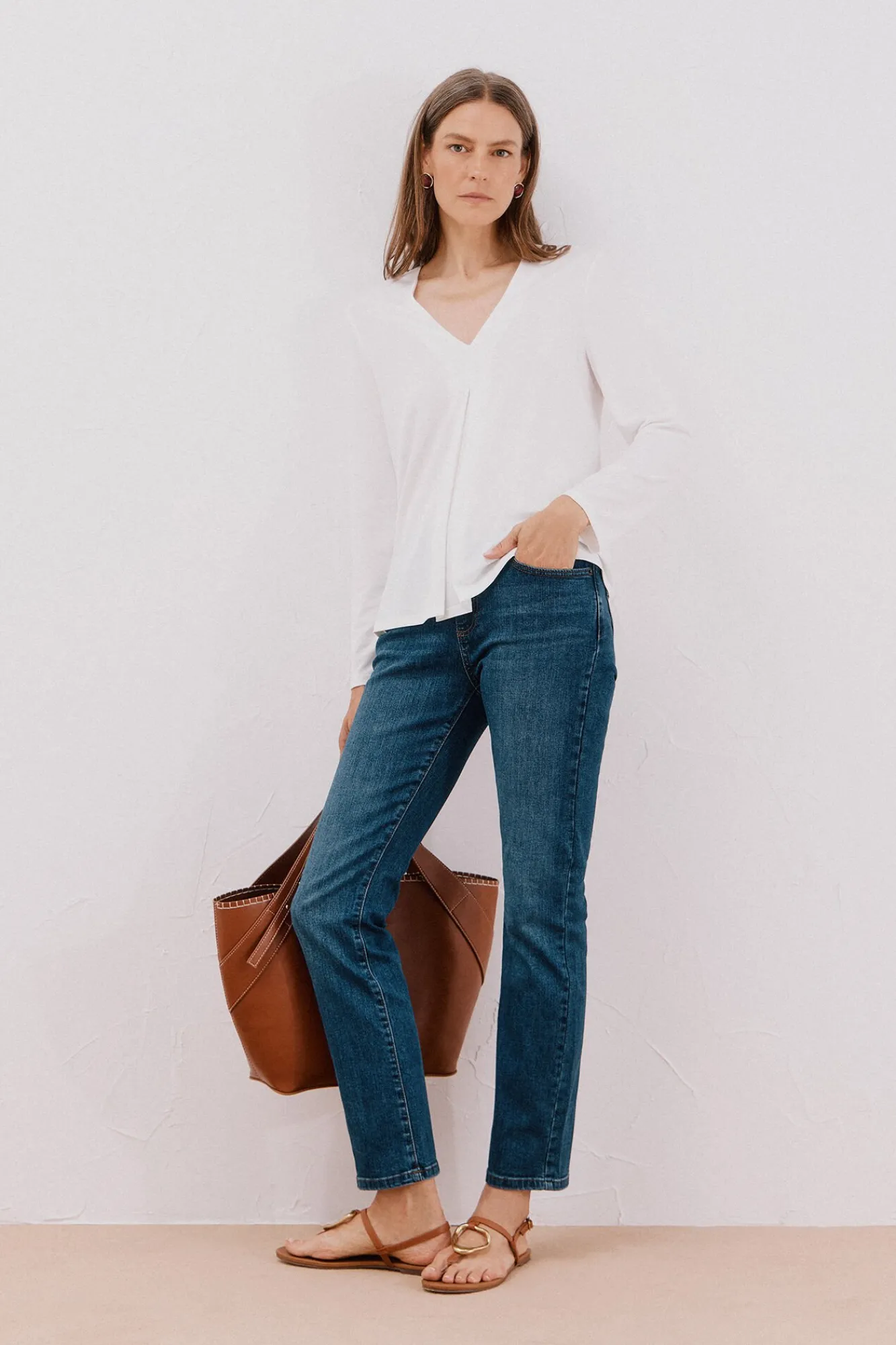 Mujer Cortefiel Bolsos>Capazo pespuntes