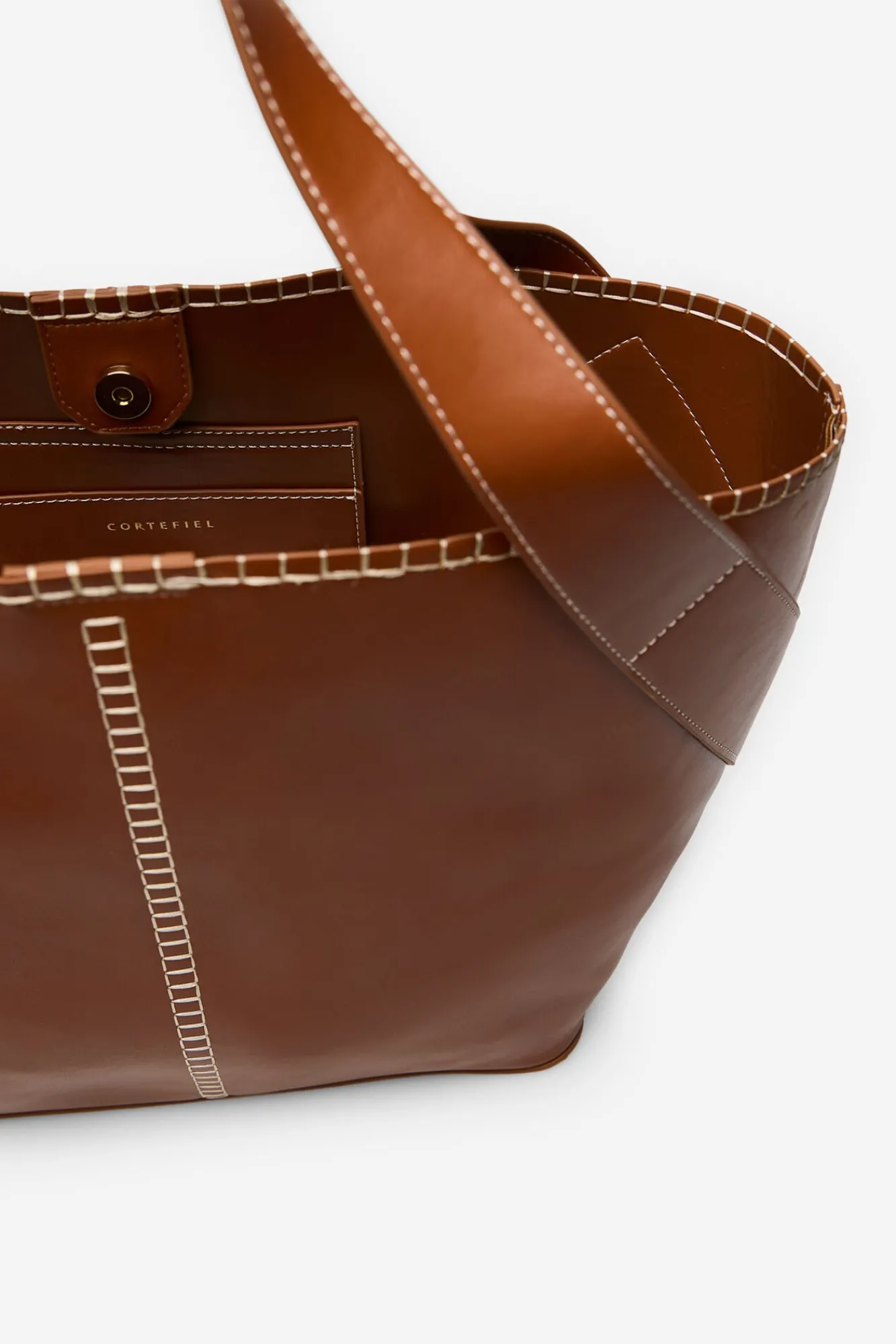 Mujer Cortefiel Bolsos>Capazo pespuntes