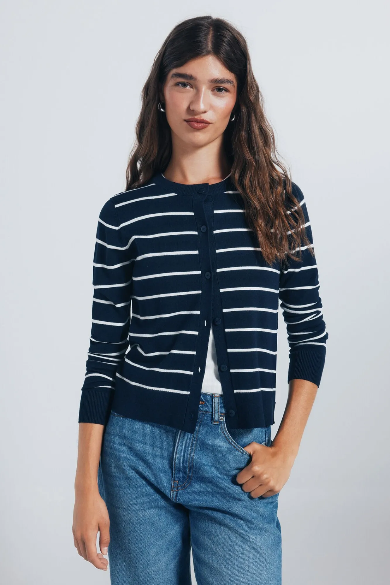 Mujer Springfield Jerséis>Cardigan botones cuello redondo viscosa