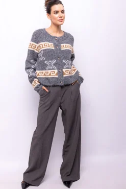 Mujer Object Jerséis>Cardigan lana estampado