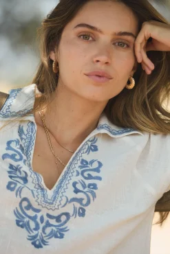 Mujer Hoss Intropia Blusas>Carla. Blusa bordada