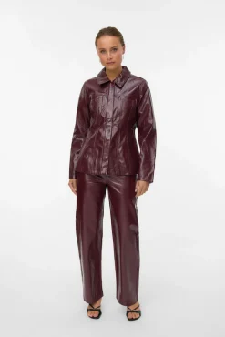 Mujer Vero Moda Chaquetas>Cazadora ajustada efecto piel