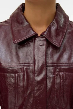 Mujer Vero Moda Chaquetas>Cazadora ajustada efecto piel