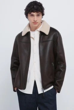 Hombre Springfield Chaquetas>Cazadora aviador efecto ante doble faz