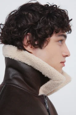 Hombre Springfield Chaquetas>Cazadora aviador efecto ante doble faz