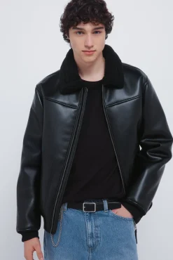 Hombre Springfield Chaquetas>Cazadora aviador efecto piel doble faz