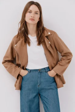 Mujer Cortefiel Chaquetas>Cazadora biker efecto ante