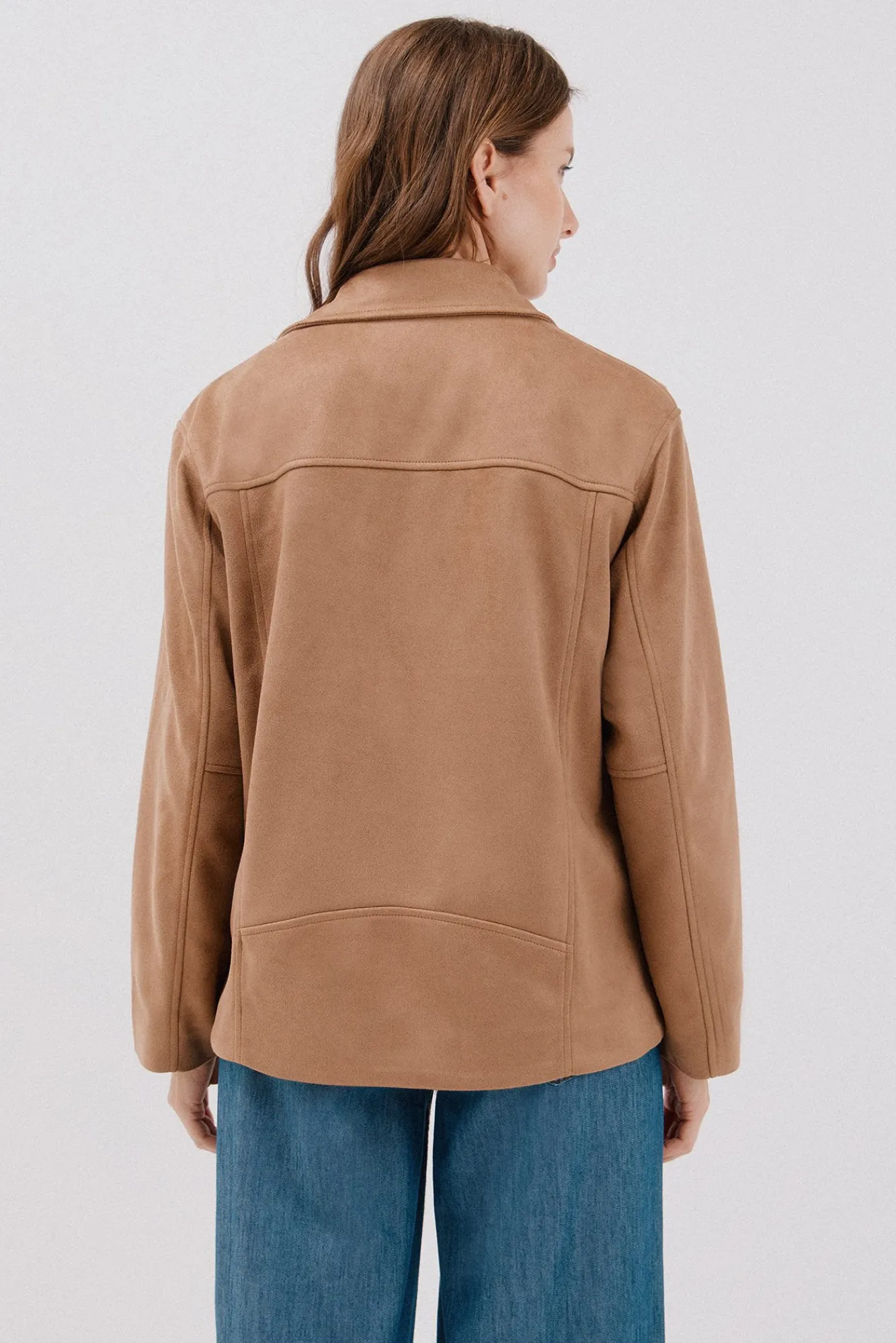 Mujer Cortefiel Chaquetas>Cazadora biker efecto ante