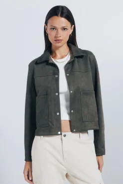 Mujer Springfield Chaquetas>Cazadora bolsillos antelina