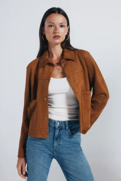 Mujer Springfield Chaquetas>Cazadora bolsillos antelina