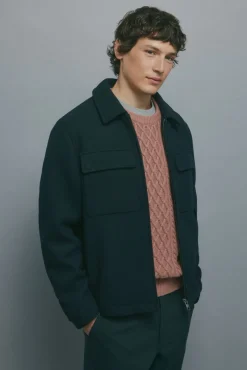 Hombre Springfield Chaquetas>Cazadora camisera mezcla lana