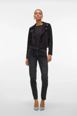 Mujer Vero Moda Chaquetas>Cazadora de ante con tachuelas