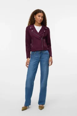 Mujer Vero Moda Chaquetas>Cazadora de ante con tachuelas