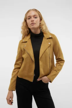 Mujer Vero Moda Chaquetas>Cazadora de ante con tachuelas