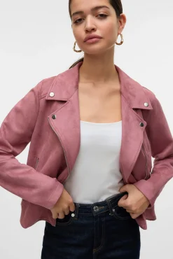 Mujer Vero Moda Chaquetas>Cazadora de ante con tachuelas