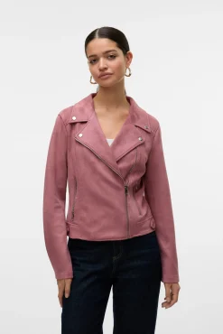 Mujer Vero Moda Chaquetas>Cazadora de ante con tachuelas