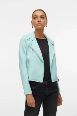 Mujer Vero Moda Chaquetas>Cazadora de ante con tachuelas