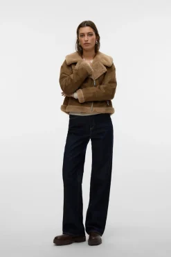 Mujer Vero Moda Chaquetas>Cazadora de mujer de terciopelo con cremallera