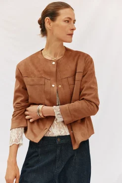 Mujer Cortefiel Chaquetas>Cazadora efecto piel