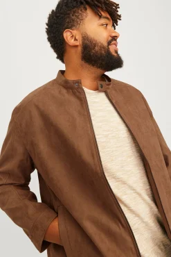 Hombre Jack & Jones PLUS Chaquetas>Cazadora efecto piel PLUS