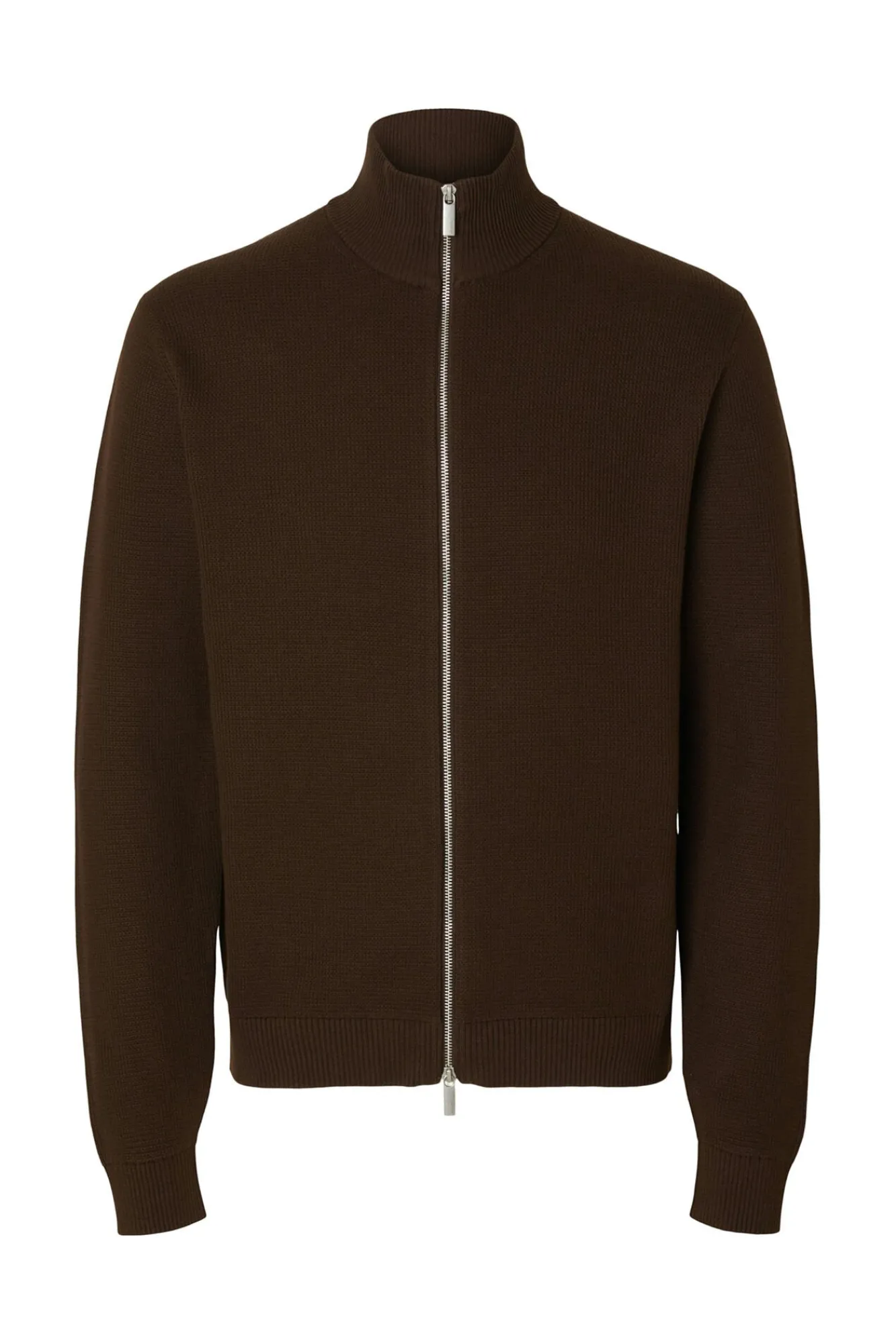 Hombre Selected Jerséis>Cazadora punto cremallera 100% algodón orgánico